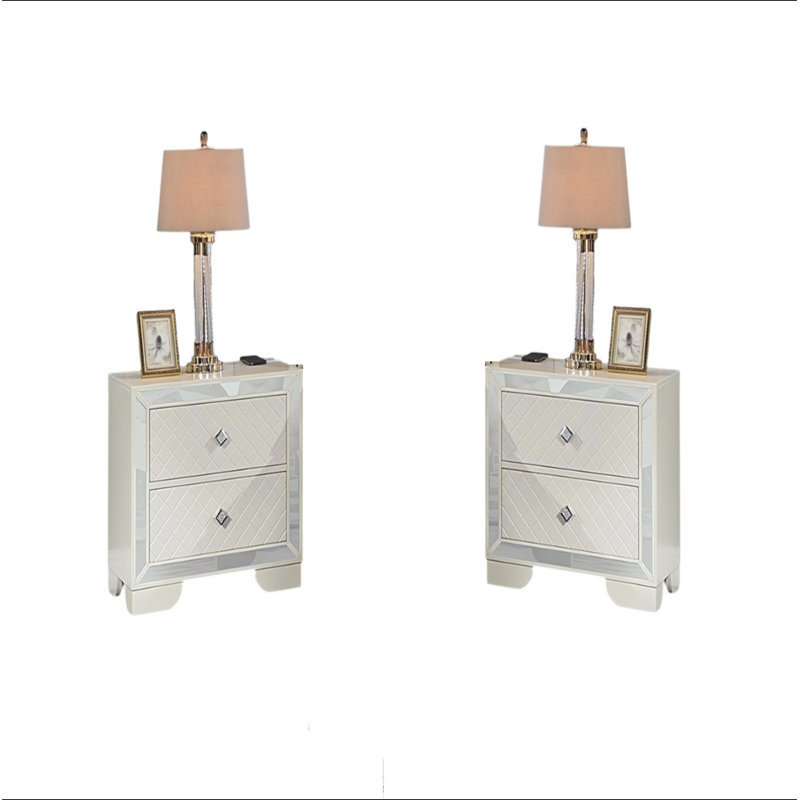 Table de chevet en bois classique et luxueuse classique 1pc