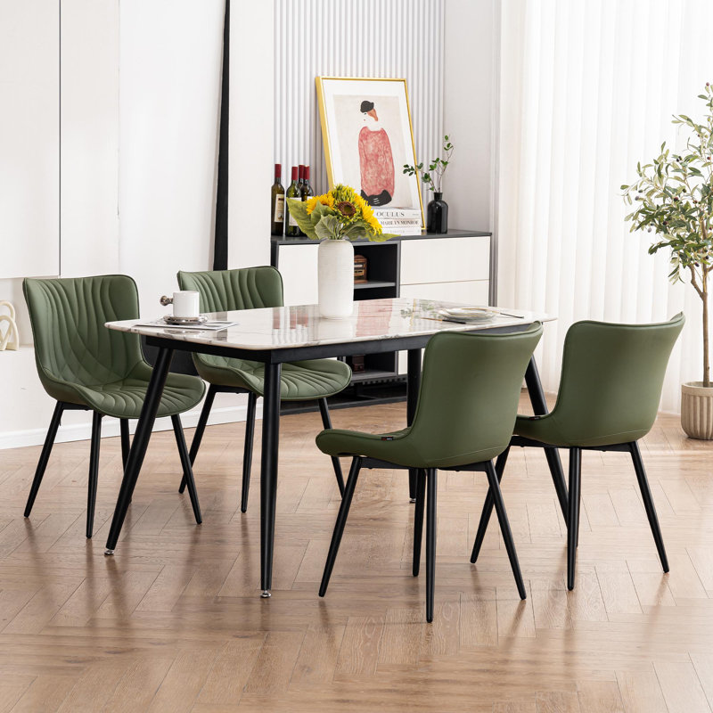 Comfortable Padded Dining Chairs with Back Easy Assembly Upholstered Side Chair, Accent Chairs for Kitchen, Dining Room