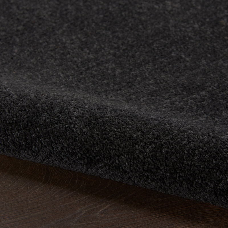 Tapis intérieur / extérieur noir Mullican Sandy, Rectangle 12 pi x 15 pi