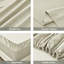 Ensemble de draps 3 pièces en coton pour lit simple, draps respirants et rafraîchissants, literie douce inspirée des hôtels, draps couleur crème de luxe avec bonnet profond de 40 cm, infroissables et faciles d'entretien.-135803604-135803617