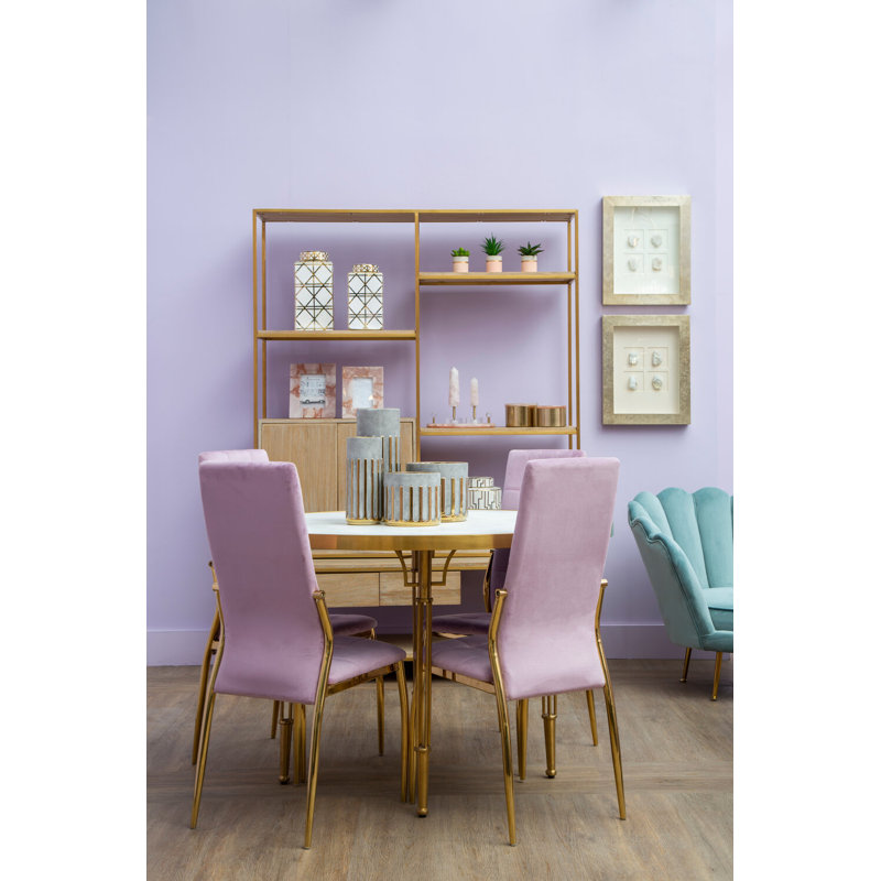 Metal Base Dining Table
