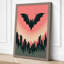 Bat Over City Heart Modern - Wrapped Canvas-1593578919-1593578924