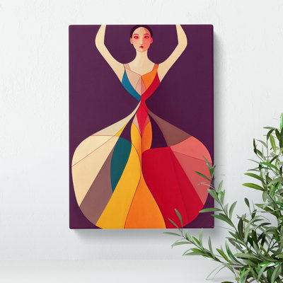 Abstract Ballerina No.6 - Wrapped Canvas