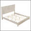 Structure de lit en bois massif avec tête de lit haute, aucun sommier requis, durable et élégante pour les chambres modernes-1215603287-1215603274