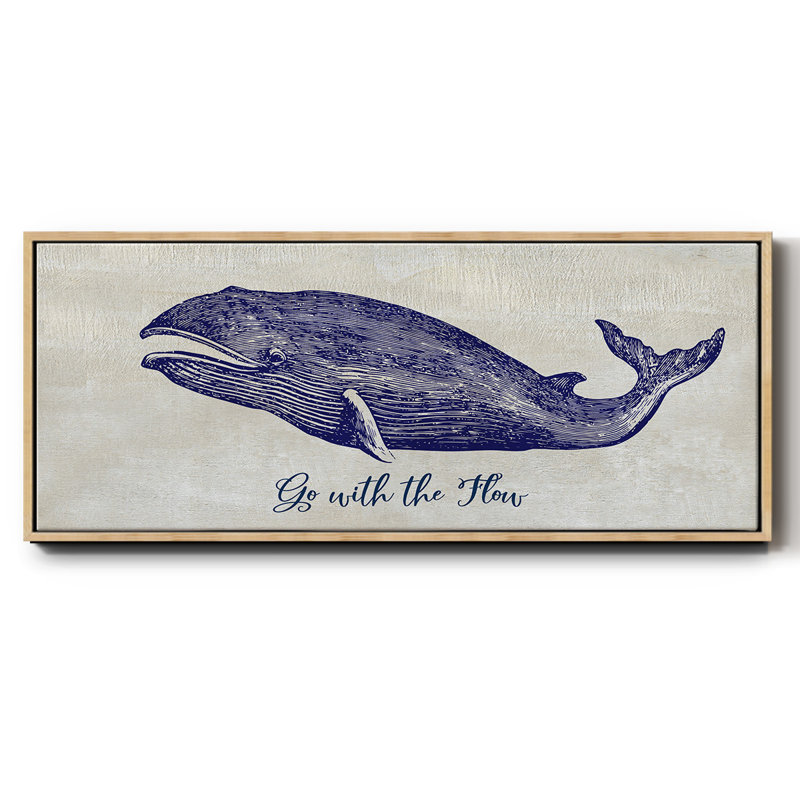 Go With The Flow- Framed Canvas