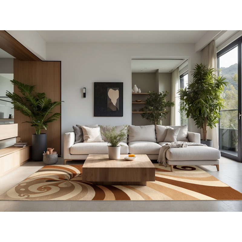 Tapis moelleux moelleux Eberhard Bold & Eclectic Modern, Carré 7 pi