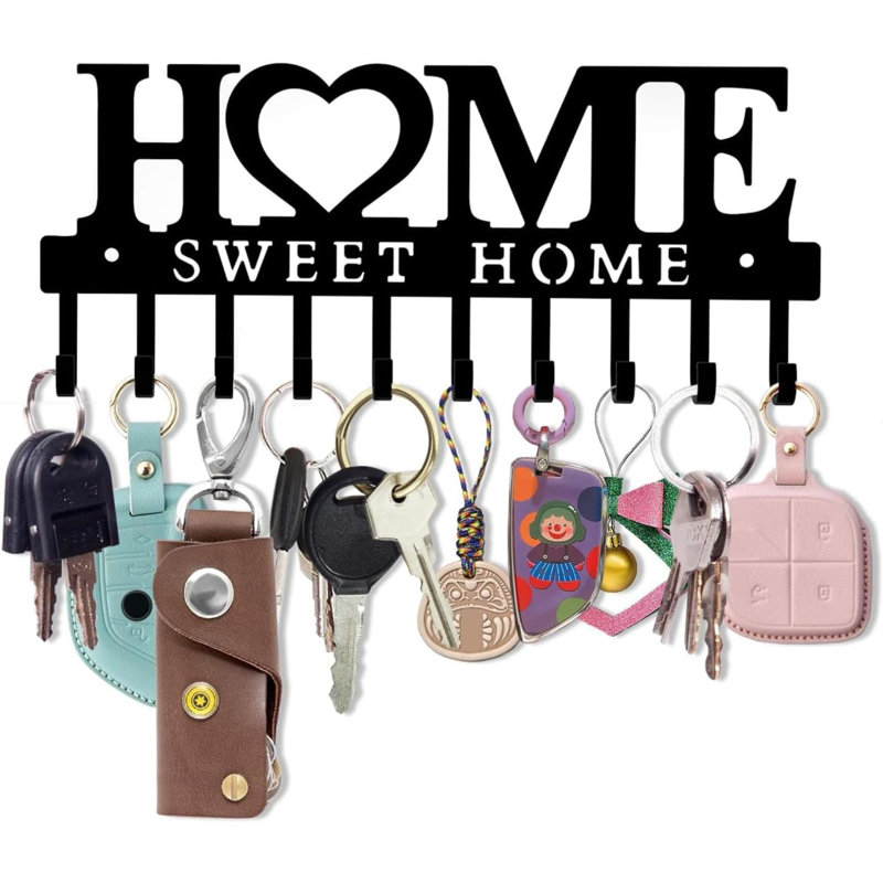 Adua Metal Wall Organizer with Key Hooks