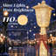 Phare doré de 5 pi avec 110 lumières DEL blanc chaud, décoration classique de Noël à brancher-1044613807