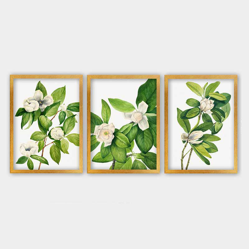 Superbe ensemble de peintures décoratives encadrées (3 pièces) de 21,7 po x 29,5 po chacune | Cadre 100% bois avec polystyrène de 0,8 pouce | Impression numérique UV | Parfait pour la décoration murale de salon, de bureau et de galerie