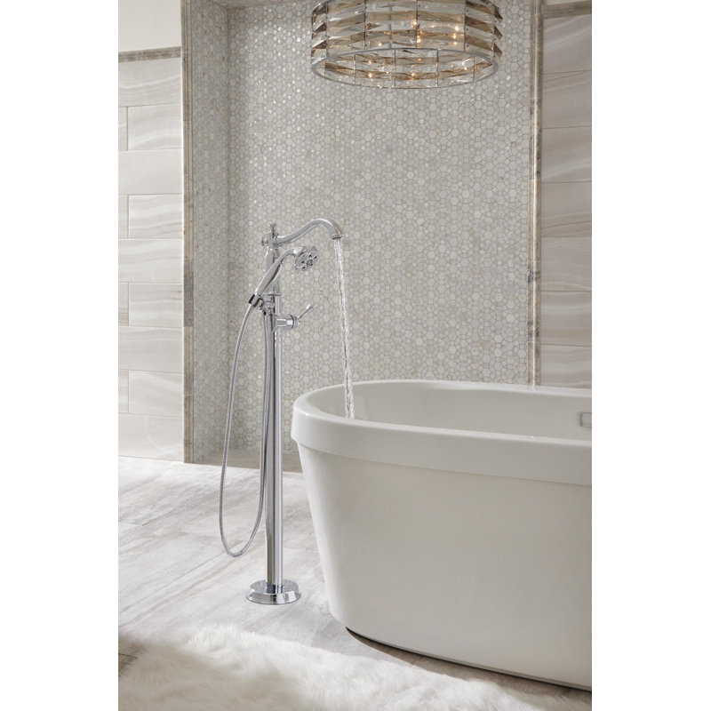 Cassidy™ Floor Mounted Clawfoot Tub Faucet Trim, Chrome