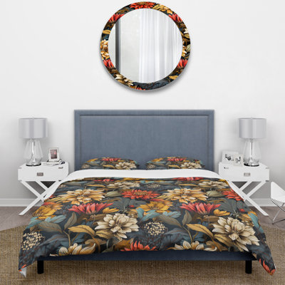 Urban Multicolor Palette Flowers II Duvet Cover
