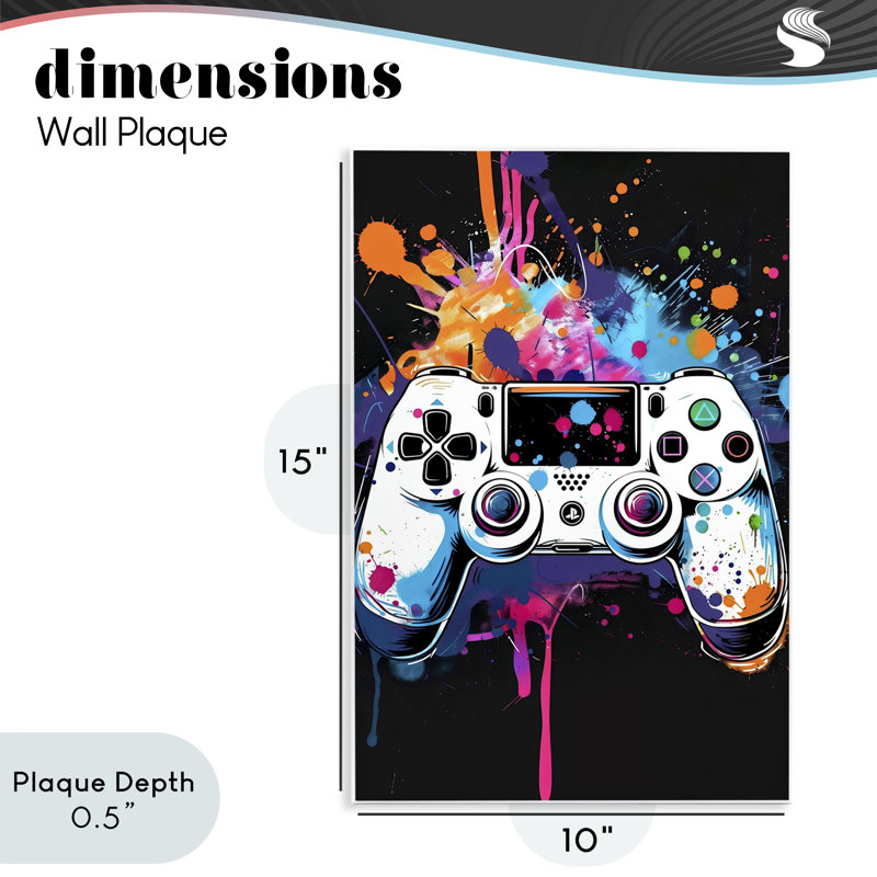 «Contrast Contrast with Neon Splatter», plaque murale par Creative Studio, 15 x 10