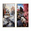 Blanc blanc brun en hiver "Blanc brun en hiver" 2 pièces-314357981-314357970