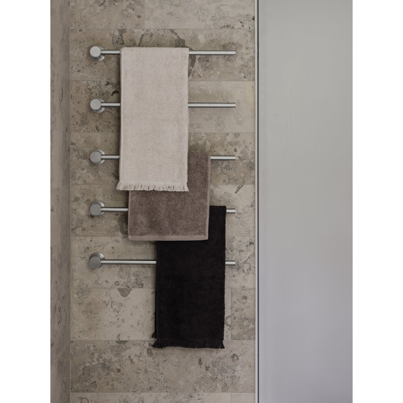 Ensemble de serviettes essuie-mains à franges 100% coton biologique FRINO, Clair de lune