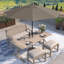 Parasol de marché octogonal Loudean-269600696