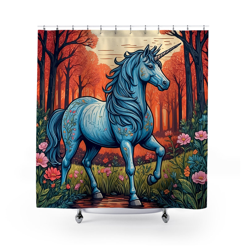 Treau Unicorn Shower Curtain