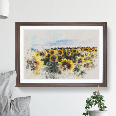 Sunflowers Watercolour - Picture Frame Graphic Art