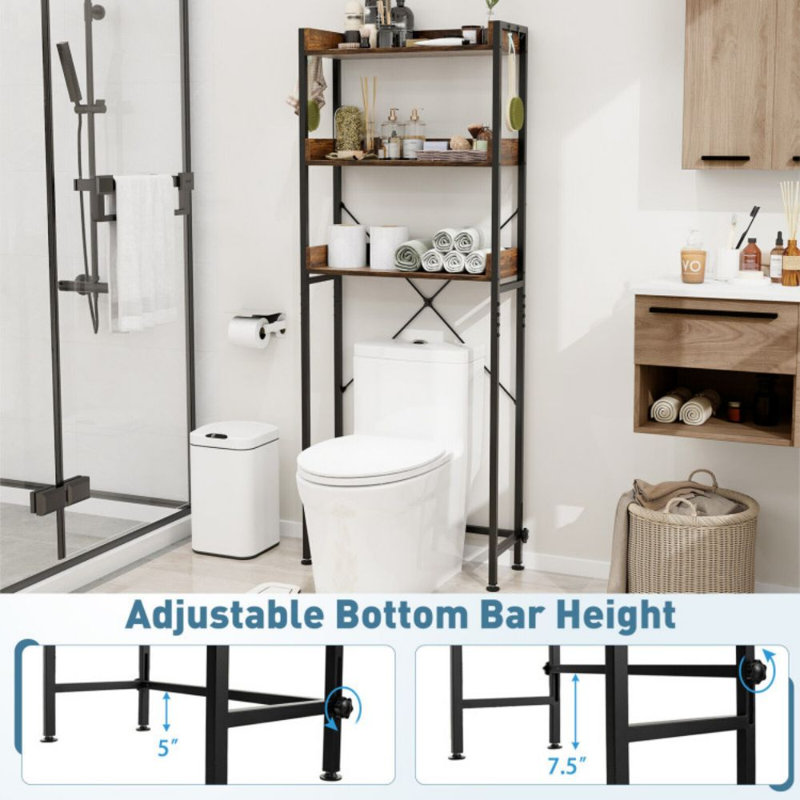 Rangement pour salle de bain Verplanck, Brun rustique