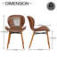 Chaise en similicuir et bois massif-64676486
