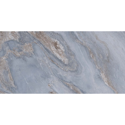 19.3" x 38.6" Porcelain Marble Look Wall & Floor Tile
