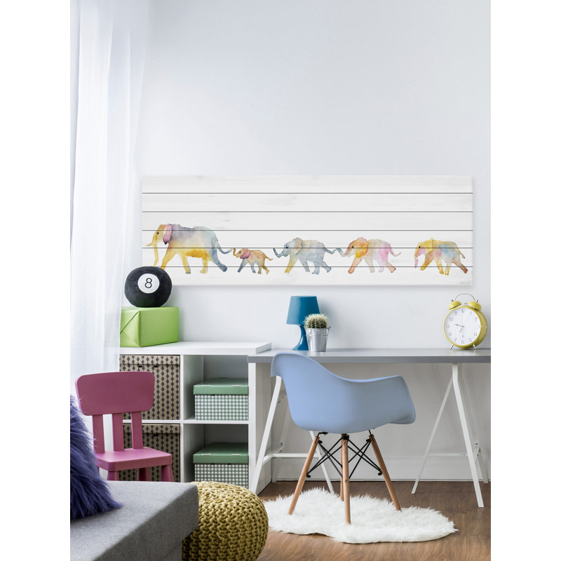 Aiyana prenant les devants, impression sur bois blanc, H 20 po x l 60 po x P 1,5 po