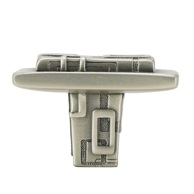 EDGAR BEREBI MID CENTURY KNOB IN ANTIQUE NICKEL PLATE