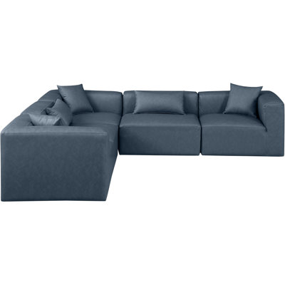 Canapé modulaire en similicuir 5 pièces Houswerth