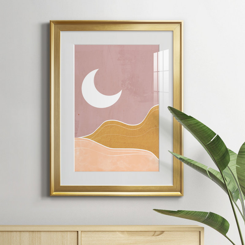 Sedona Moon - impression encadrée, H 22,5 po x l 30,5 po x P 1,5 po, Or
