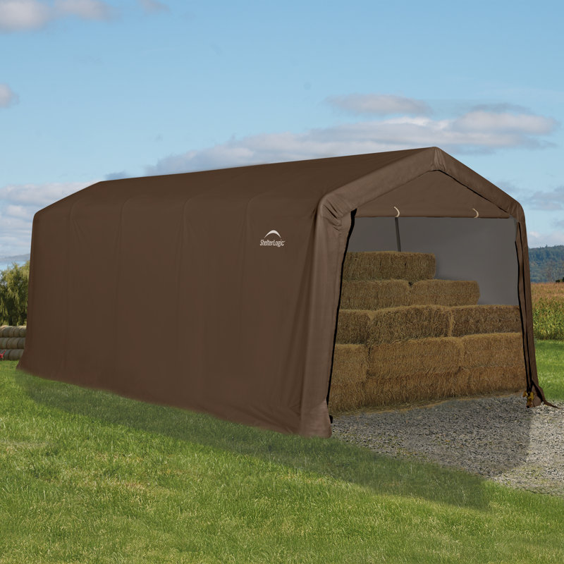 ShelterLogic 3-in-1 Run-in Shelter Brown, 117.5" W x 238" D