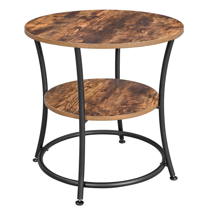 Antonella End Table, Rustic Brown