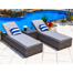 Aleyza Reclining Chaise Lounge Set with Cushions and Table