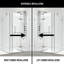 Monteray 46" W x 34" D x 73" H Hinged Frameless Shower Enclosure with 3/8  Clear Glass-357219591