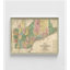 Carte du New Hampshire, impression de carte rétro encadrée, impression d'art mural du New Hampshire, impression d'affiche carte, affiche de carte rétro, art mural encadré