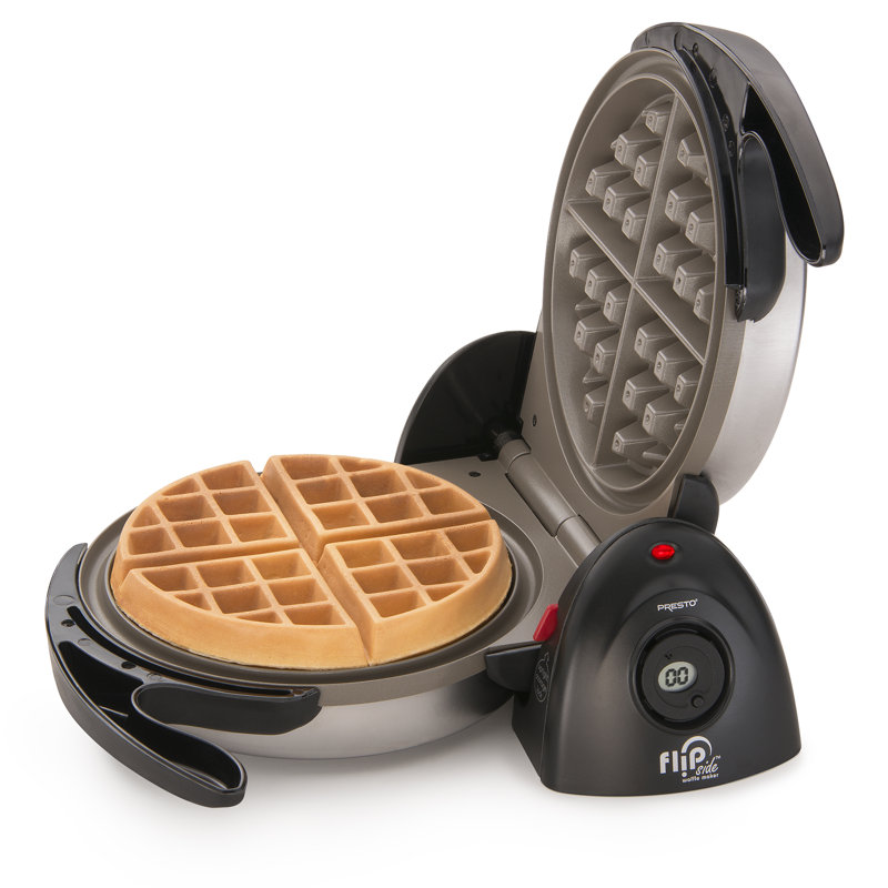 Gaufrier belge Presto FlipSide, appareil de cuisine en céramique, 7 pouces, noir