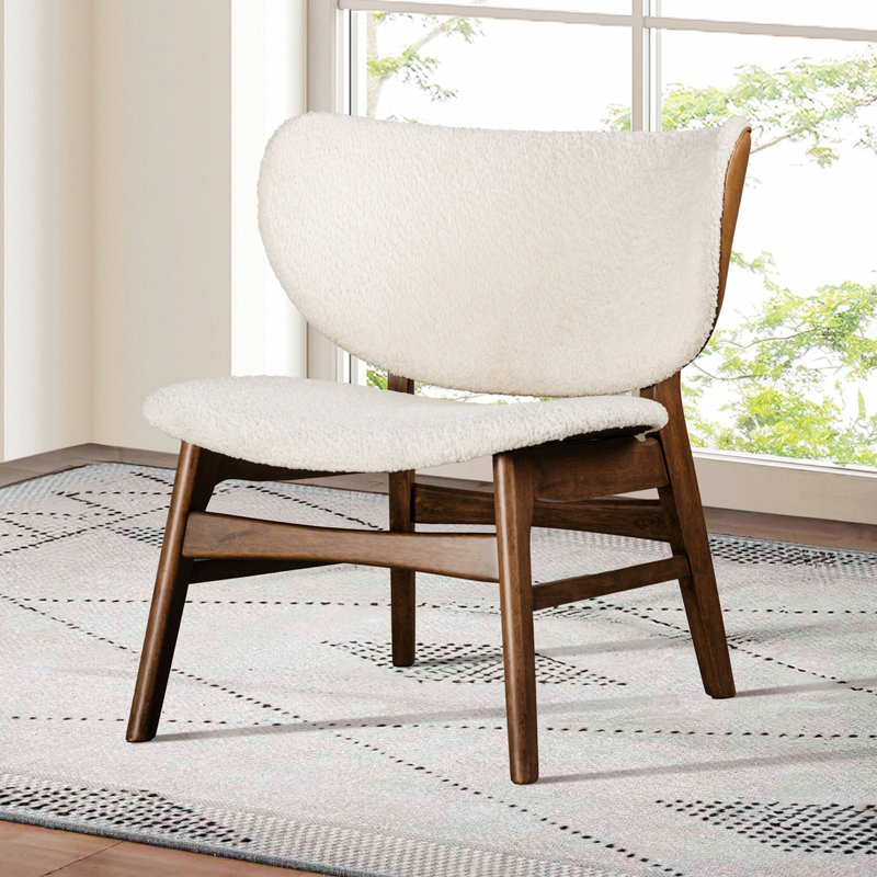Fauteuil d'appoint sans accoudoirs avec dossier à oreilles, H 29,04 po x l 23,04 po x P 29,04 po