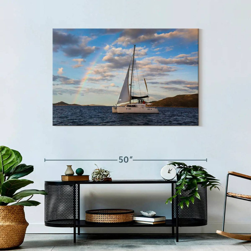 Mehar Rainbow Over Catamaran, 30" H x 45" W