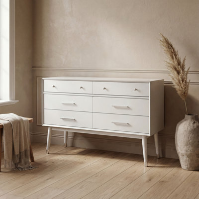 Zack 6 Drawer Wood Dresser