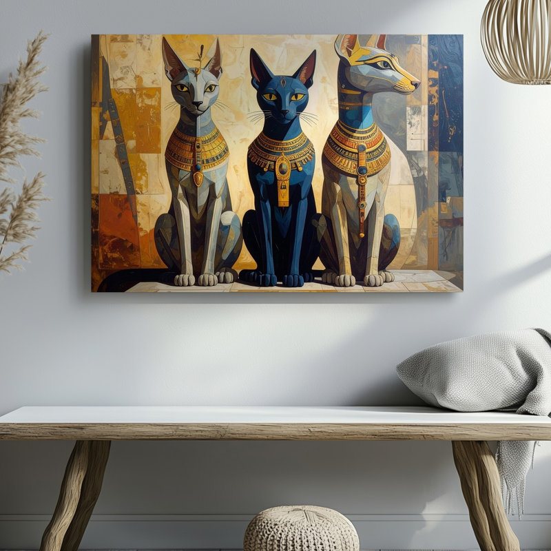 Toile sacrée Totem Chats Canvassurreal, H 9 po x l 12 po