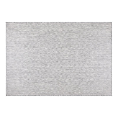 Tapis tissé à la machine de qualité supérieure, 5 x 7,5 pieds, 100% sisal avec base en jute, anthracite et blanc | Poils de 0,2 po de hauteur, 96 000 points de fil | Durable, facile à nettoyer, parfait pour le salon et la salle à manger