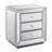 Three Drawer Mirror Finish Cabinet