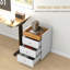 3 Drawer Cabinet - White, Under Desk With Removable Tray, Improves Office Appearance Increases Storage And Work Efficiency