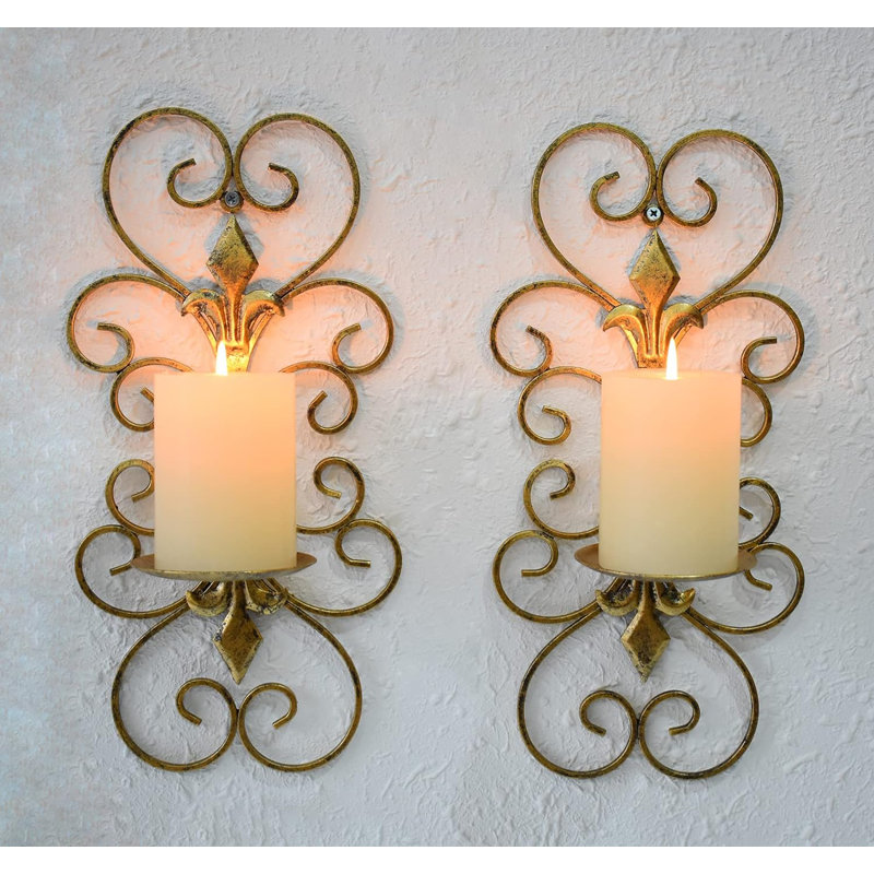 Applique murale en métal 14,75 po H