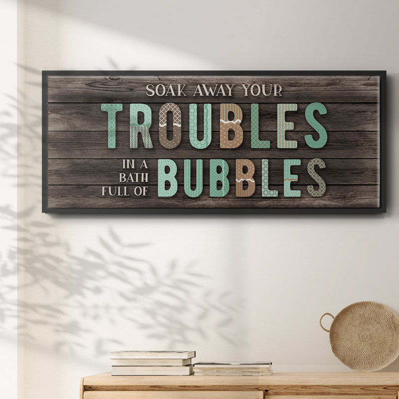 Troubles Bubbles - Toile encadrée, H 12 po x l 30 po