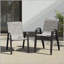 Chaise de salle à manger empilable Textilene d'extérieur avec structure en métal thermolaqué (ensemble de 2)