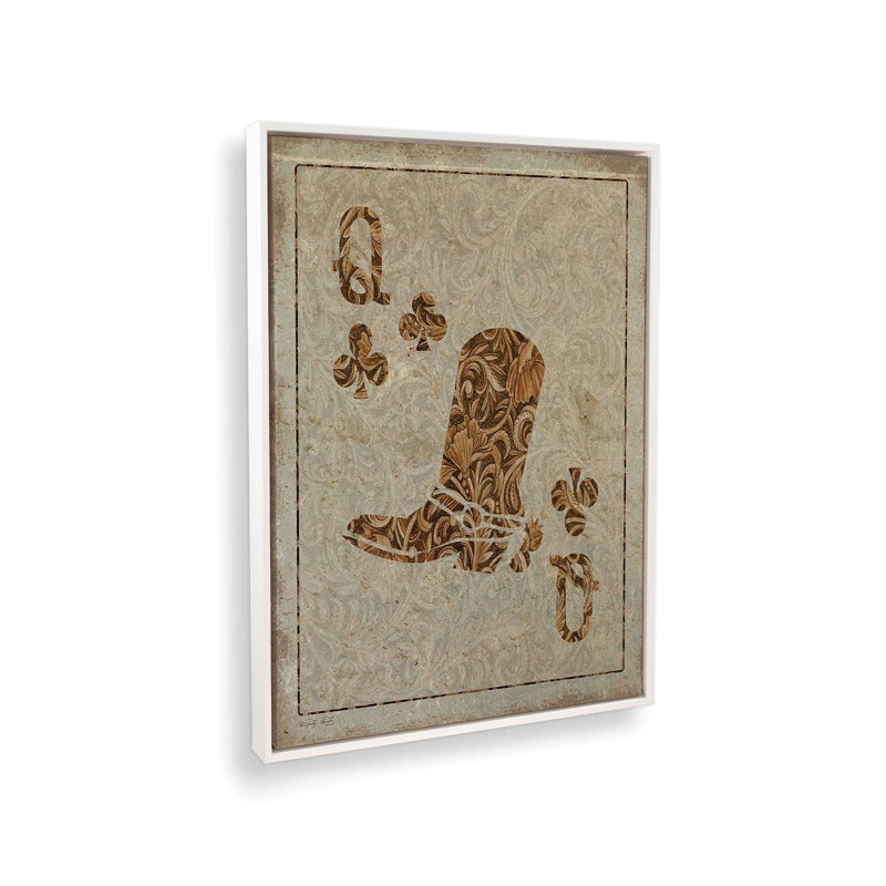 «Old Wild West Queen» par Cindy Jacobs, reproduction d'art, Toile avec cadre, L 18 po x H 24 po, Blanc