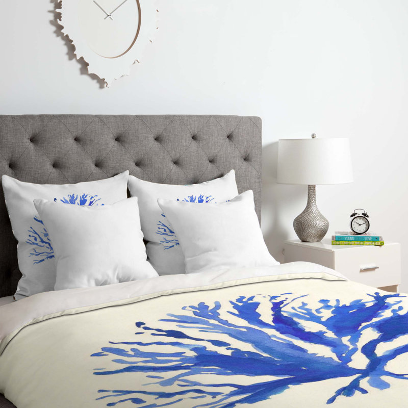Ensemble de housse de couette sea corail, Housse de couette pour très grand lit et 2 très 