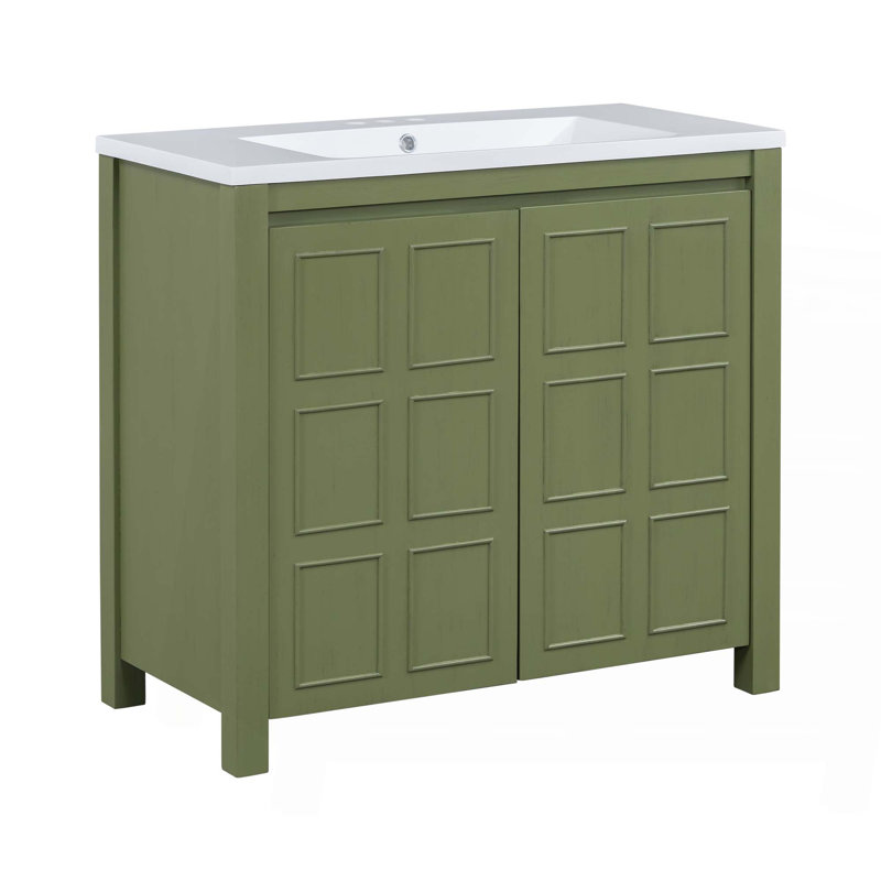 Organisateur de meuble-lavabo 36 po avec lavabo, ensemble d'armoire combiné, armoire de rangement pour salle de bain