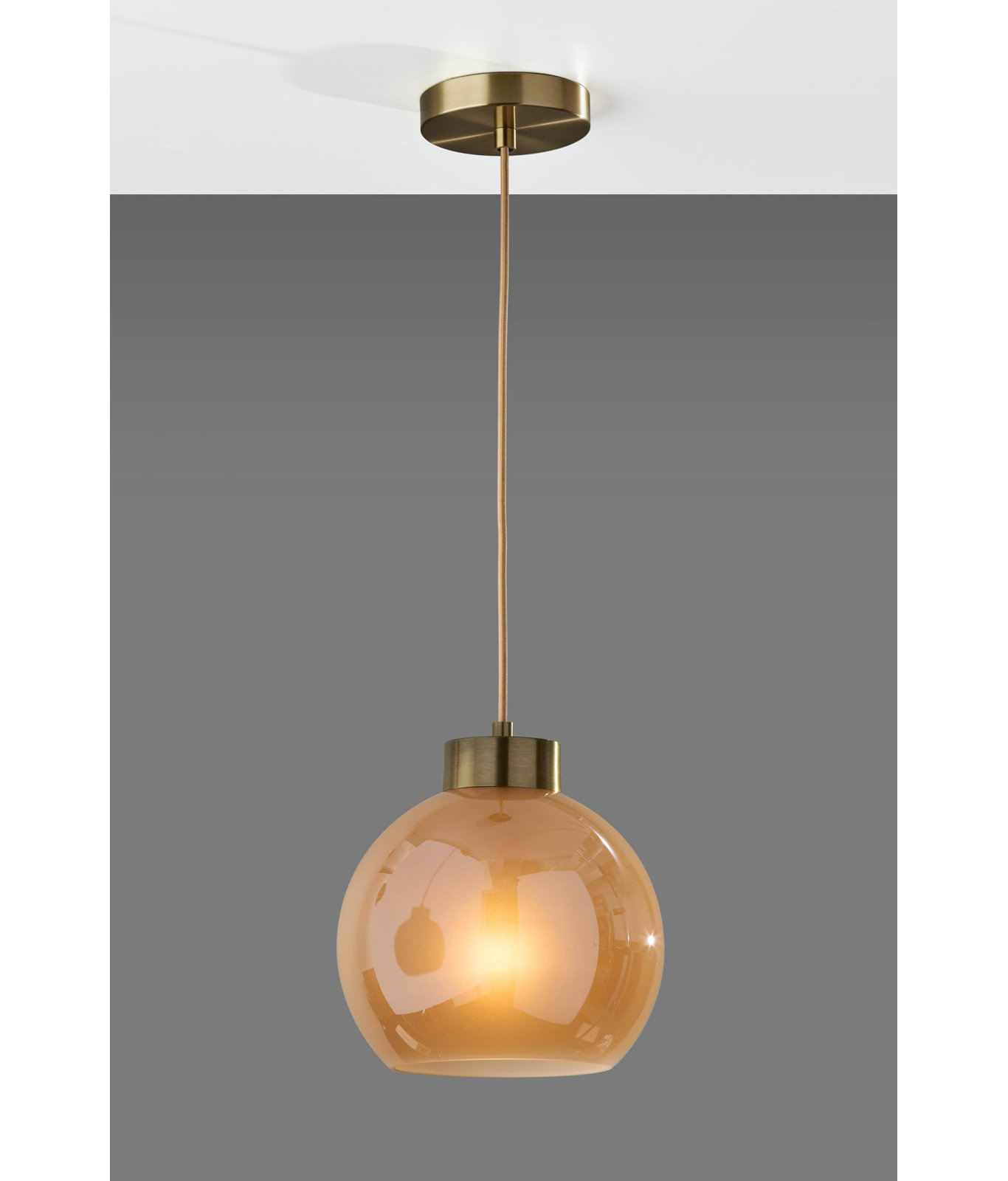Atticus Pendant, Gold, Antique Brass