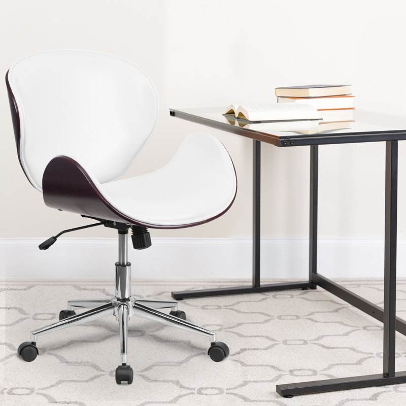 Chaise de travail, Acajou / blanc
