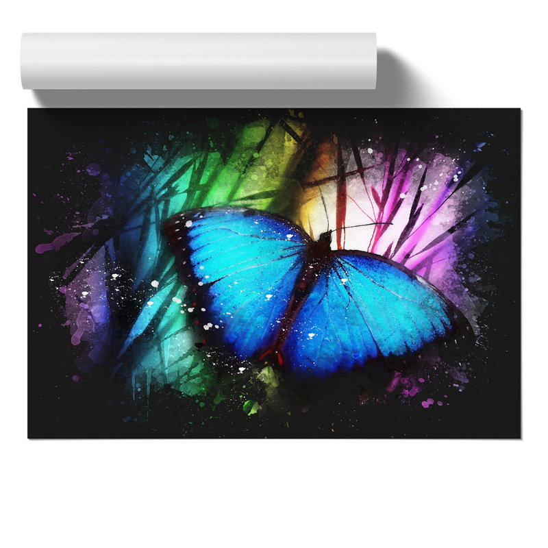Butterfly Paint Splash - Frameless Print, 30cm H x 42cm W x 0.1cm D